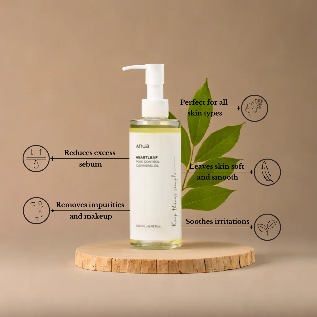 Anua - Heartleaf Pore Control Cleansing Oil - Makeup Removing Cleansing Oil